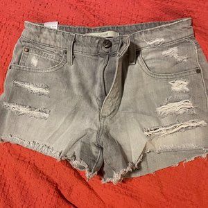 Joe's Jeans High Waisted Grey Denim Cutoff Shorts